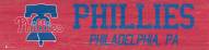 Philadelphia Phillies 6" x 24" Team Name Sign