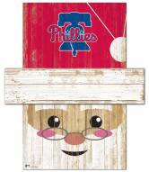 Philadelphia Phillies 6" x 5" Santa Head