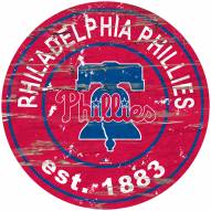 Philadelphia Phillies Distressed Round Sign