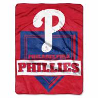 Philadelphia Phillies Home Plate Plush Raschel Blanket