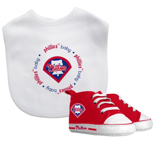 Philadelphia Phillies Infant Bib & Shoes Gift Set