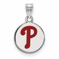 Philadelphia Phillies Sterling Silver Small Enameled Pendant