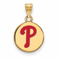 Philadelphia Phillies Sterling Silver Gold Plated Small Pendant