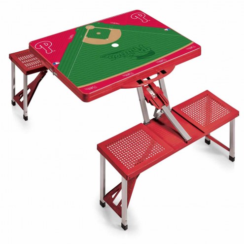 Philadelphia Phillies Red Folding Picnic Table