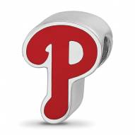 Philadelphia Phillies Sterling Silver Enameled Bead