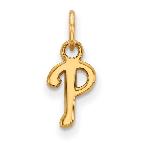 Philadelphia Phillies Sterling Silver Gold Plated Extra Small Pendant