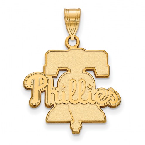 Philadelphia Phillies Sterling Silver Gold Plated Large Pendant