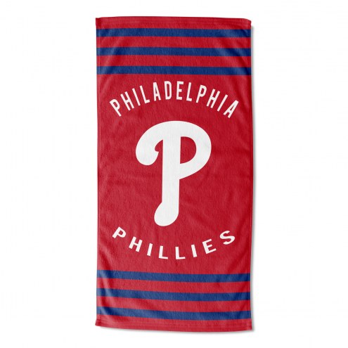 Philadelphia Phillies Stripes Beach Towel