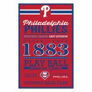 Philadelphia Phillies Established Wood Sign