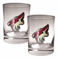 Arizona Coyotes NHL Rocks Glass - Set of 2