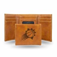 Phoenix Suns Laser Engraved Brown Trifold Wallet