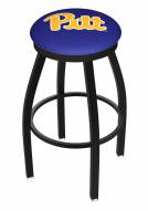 Pittsburgh Panthers Black Swivel Bar Stool with Accent Ring