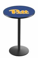 Pittsburgh Panthers Black Wrinkle Bar Table with Round Base