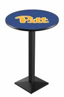 Pittsburgh Panthers Black Wrinkle Pub Table with Square Base