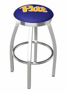 Pittsburgh Panthers Chrome Swivel Bar Stool with Accent Ring