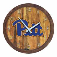 Pittsburgh Panthers "Faux" Barrel Top Wall Clock