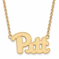 Pittsburgh Panthers NCAA Sterling Silver Large Pendant Necklace