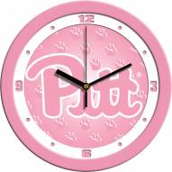 Pittsburgh Panthers Pink Wall Clock