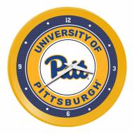 Pittsburgh Panthers Ribbed Frame Wall Clock
