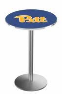 Pittsburgh Panthers Stainless Steel Bar Table with Round Base