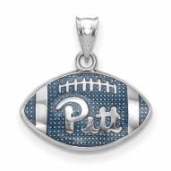 Pittsburgh Panthers Sterling Silver Enameled Football Pendant