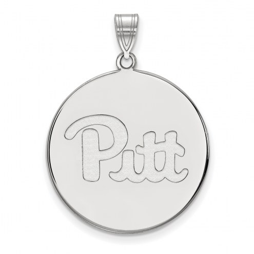 Pittsburgh Panthers Sterling Silver Extra Large Disc Pendant