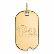 Pittsburgh Panthers Sterling Silver Gold Plated Small Dog Tag