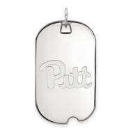 Pittsburgh Panthers Sterling Silver Large Dog Tag