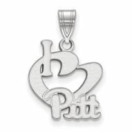 Pittsburgh Panthers Sterling Silver Large I Love Logo Pendant