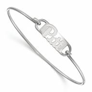 Pittsburgh Panthers Sterling Silver Wire Bangle Bracelet