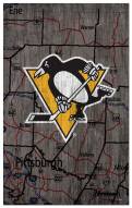 Pittsburgh Penguins 11" x 19" City Map Sign