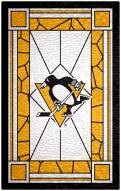 Pittsburgh Penguins 11" x 19" Stained Glass Sign