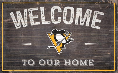 Pittsburgh Penguins 11&quot; x 19&quot; Welcome to Our Home Sign