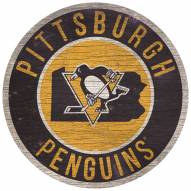 Pittsburgh Penguins 12" Circle with State Sign