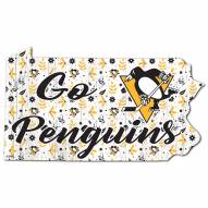 Pittsburgh Penguins 12" Floral State Sign