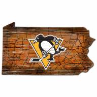 Pittsburgh Penguins 12" Roadmap State Sign
