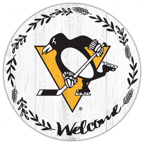 Pittsburgh Penguins 12&quot; Welcome Circle Sign