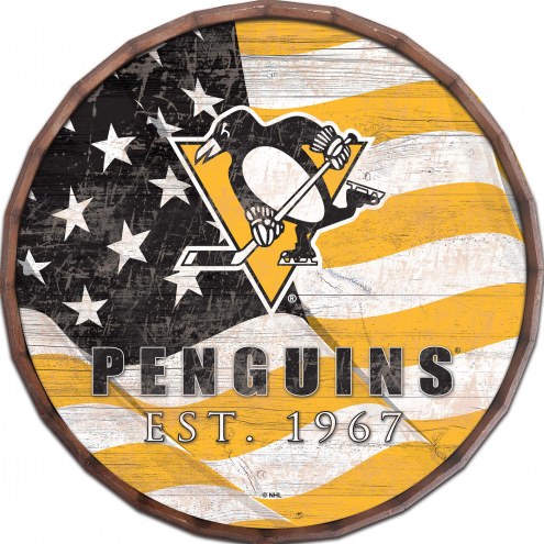 Pittsburgh Penguins 16&quot; Flag Barrel Top