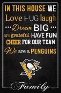 Pittsburgh Penguins 17" x 26" In This House Sign