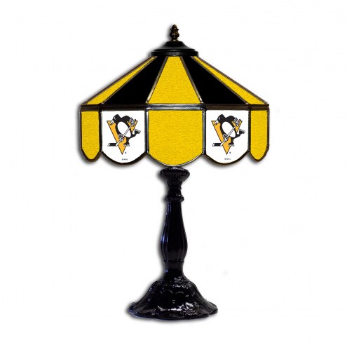 Pittsburgh Penguins 21&quot; Glass Table Lamp
