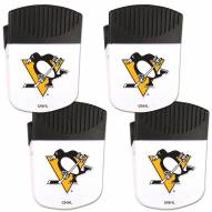 Pittsburgh Penguins 4 Pack Chip Clip Magnet with Bottle Opener