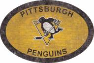 Pittsburgh Penguins 46" Team Color Oval Sign