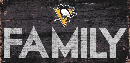 Pittsburgh Penguins 6&quot; x 12&quot; Family Sign