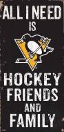 Pittsburgh Penguins 6" x 12" Friends & Family Sign
