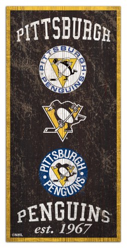 Pittsburgh Penguins 6&quot; x 12&quot; Heritage Sign