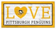 Pittsburgh Penguins 6" x 12" Love Sign
