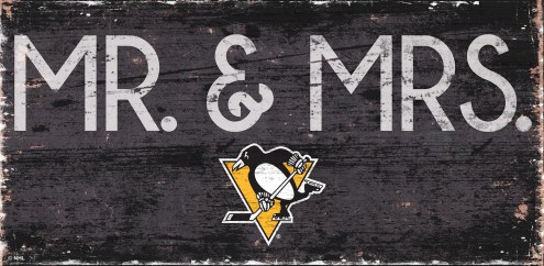 Pittsburgh Penguins 6&quot; x 12&quot; Mr. & Mrs. Sign