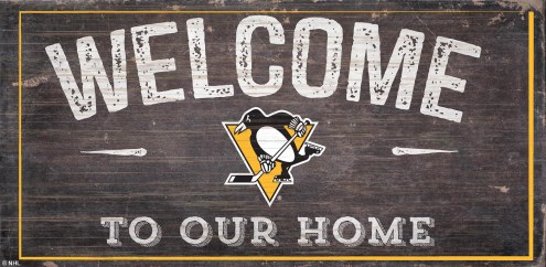 Pittsburgh Penguins 6&quot; x 12&quot; Welcome Sign