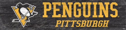 Pittsburgh Penguins 6&quot; x 24&quot; Team Name Sign