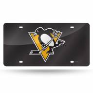 Pittsburgh Penguins Black Laser Cut License Plate